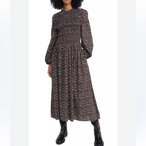 MADEWELL Lucie Tie Back Maxi Dress in Woodland - XS